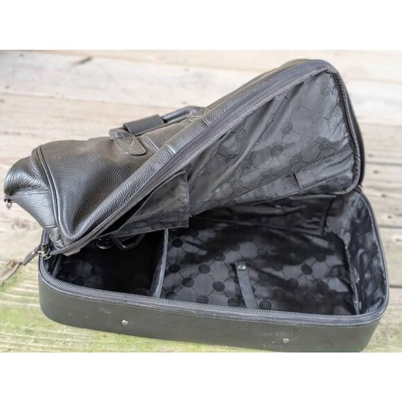 Genuine grain leather M.Par of Scotland professional golfer weekender bag - Picture 6 of 10